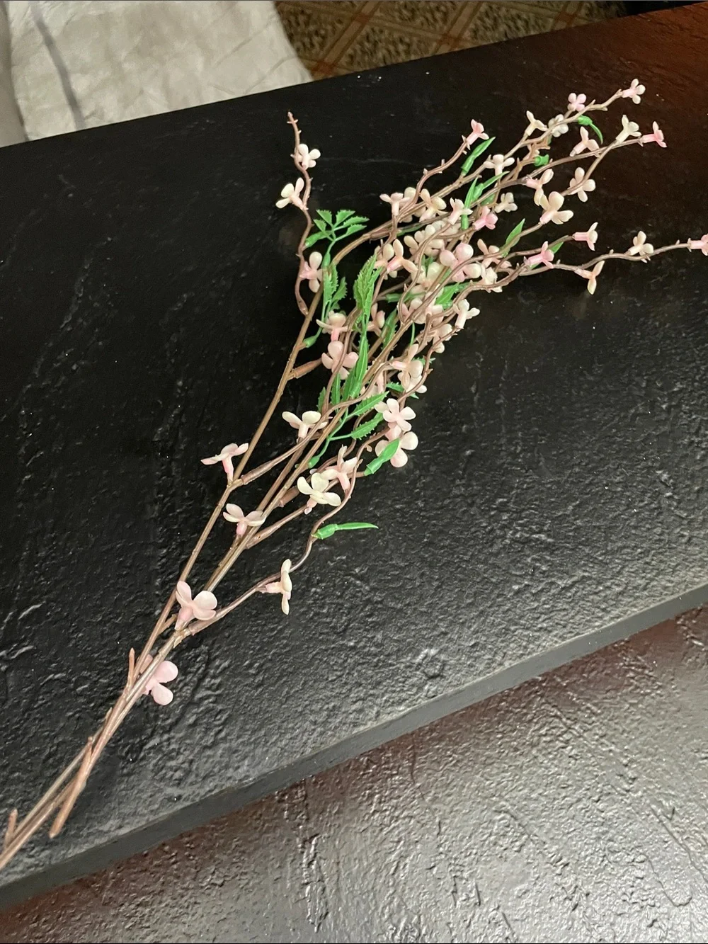 Artificial Floral Bundle with Cream Flowers and Greenery - Unbranded